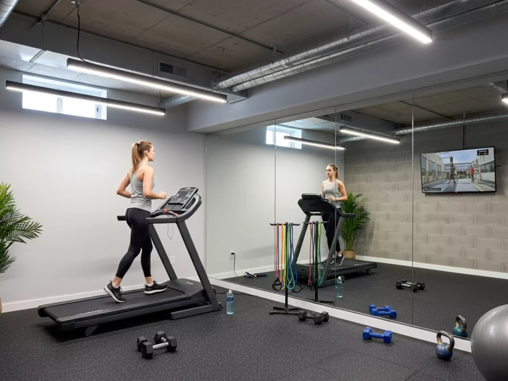 Fitness and Wellness Studio as basement development calgary idea