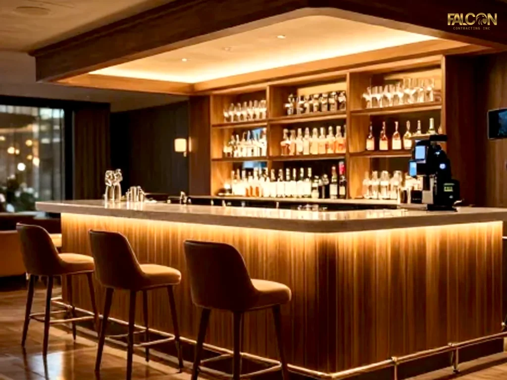 basement bar building in Calgary